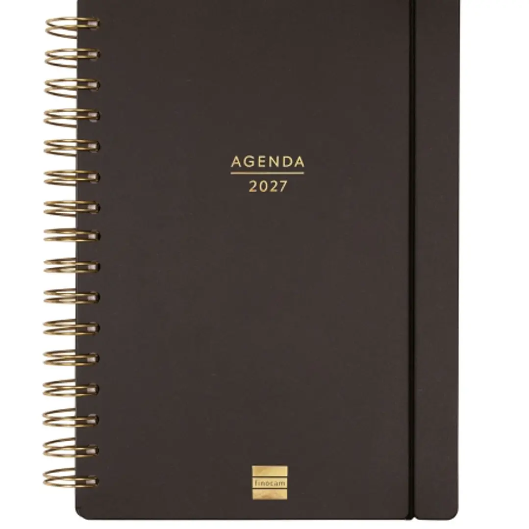 Finocam Haiku Agenda de Espiral en Catalan - 16 Meses - Semana Vista Horizontal - Formato E10 - 155x212mm - Tapa Dura - Papel de 95g/m2 - Cierre con G 1