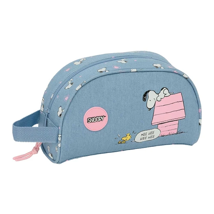 Safta Snoopy Neceser de 3.75L - Cremallera - Asa Lateral - Adapatable a Carro - Bolsillo Interior - 260x90x160mm - Color Azul 1
