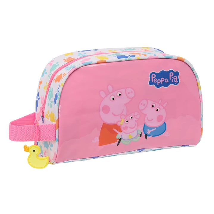 Safta Peppa Pig Baby Pig Neceser de 3.75L - Cremallera - Asa Lateral - Adapatable a Carro - Bolsillo Interior - 260x90x160mm - Color Rosa 1