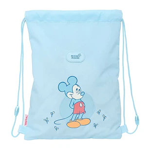 Safta Mickey Mouse Baby Saco Plano - Bolsillo con Cremallera - Cierre con Cordones - 3L - Materiales de Alta Calidad - Facil de Transportar - 260x10x3