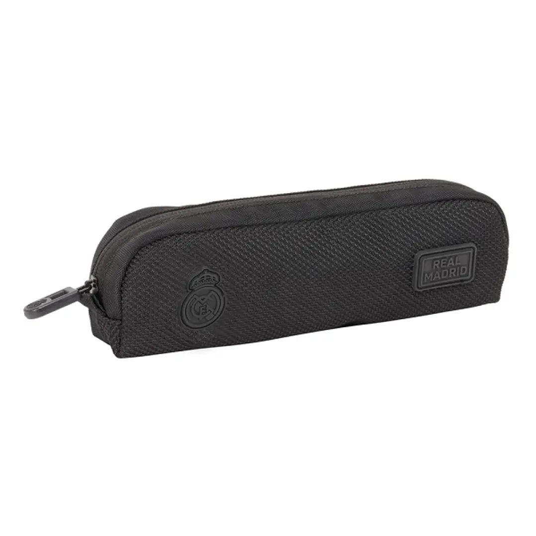 Safta Real Madrid Premium Portatodo - Cremallera - Bolsillo Frontal - 0.5L - 210x40x60mm - Color Negro 1