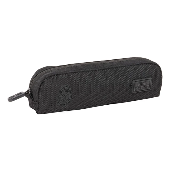 Safta Real Madrid Premium Portatodo - Cremallera - Bolsillo Frontal - 0.5L - 210x40x60mm - Color Negro 1