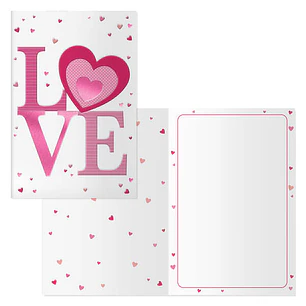 Dohe Sunday Pack de 6 Tarjetas de Felicitacion San Valentin - 11.5x17cm - Impresion a Todo Color - Estampaciones con Pelicula de Color - Estampacion e