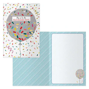 Dohe Pack de 6 Tarjetas de Felicitacion Dia del Padre - 11.5x17cm - Impresion a Todo Color - Estampaciones con Pelicula de Color - Papel Offset Blanco