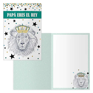 Dohe Pack de 6 Tarjetas de Felicitacion Dia del Padre - 11.5x17cm - Impresion a Todo Color - Estampaciones con Pelicula de Color - Papel Offset Blanco