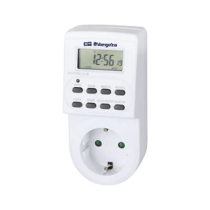 Orbegozo PG 20 Programador Digital Semanal - Potencia hasta 3600W - Funcion Aleatoria - Uso Facil e Intuitivo - Intervalo Minimo de 1 Minuto - Color B