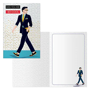Dohe Pack de 6 Tarjetas de Felicitacion Dia del Padre - 11.5x17cm - Impresion a Todo Color - Estampaciones con Pelicula de Color - Estampacion en Seco