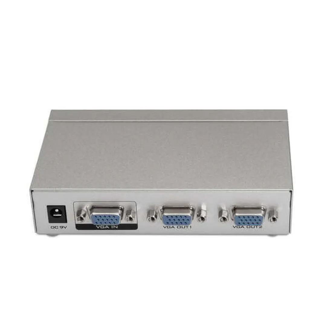 Aisens SVGA Duplicador para 2 Monitores con Alimentacion - Color Plata 1