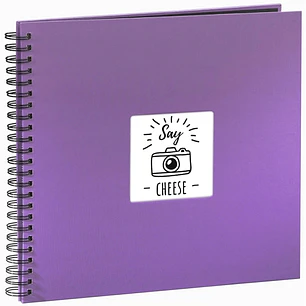 Hama Fine Art Album de Fotos con Espiral - 50 Paginas Negras - 36x32cm - Color Morado