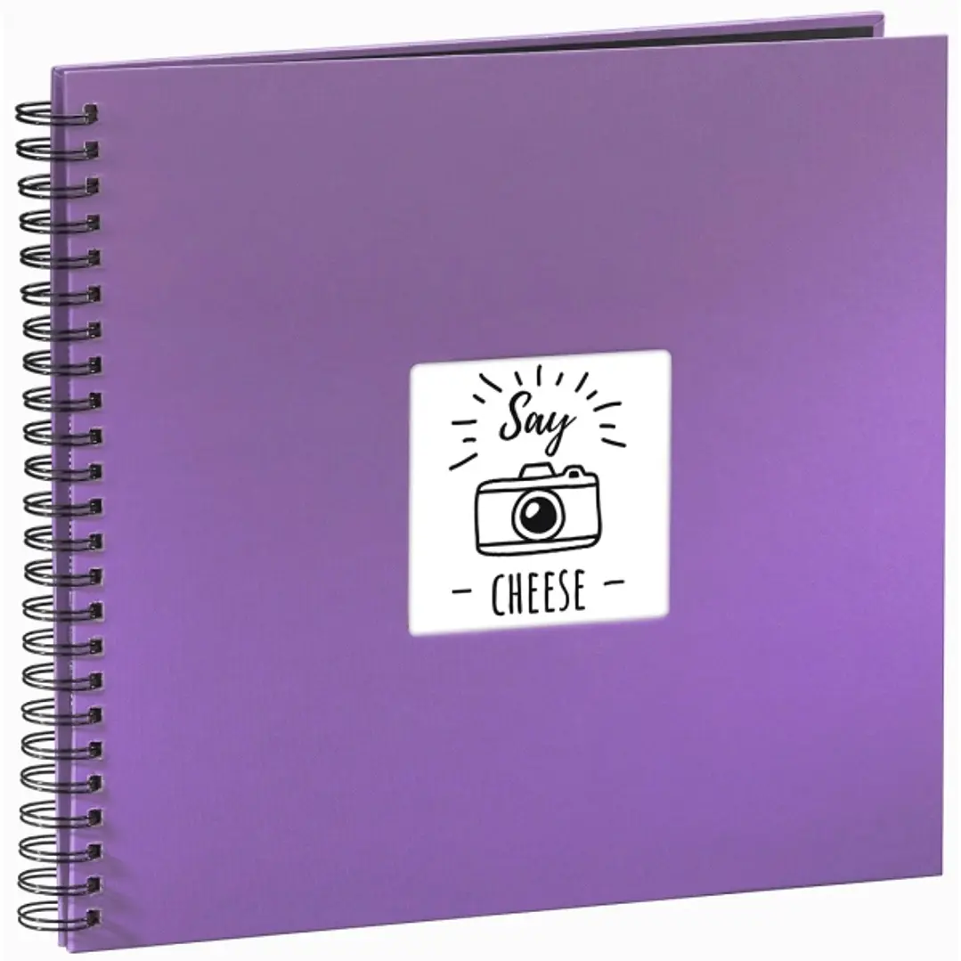 Hama Fine Art Album de Fotos con Espiral - 50 Paginas Negras - 36x32cm - Color Morado 1