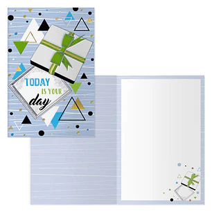 Dohe Pack de 6 Tarjetas de Felicitacion Dia del Padre - 11.5x17cm - Impresion a Todo Color - Estampaciones con Pelicula de Color - Estampacion en Seco