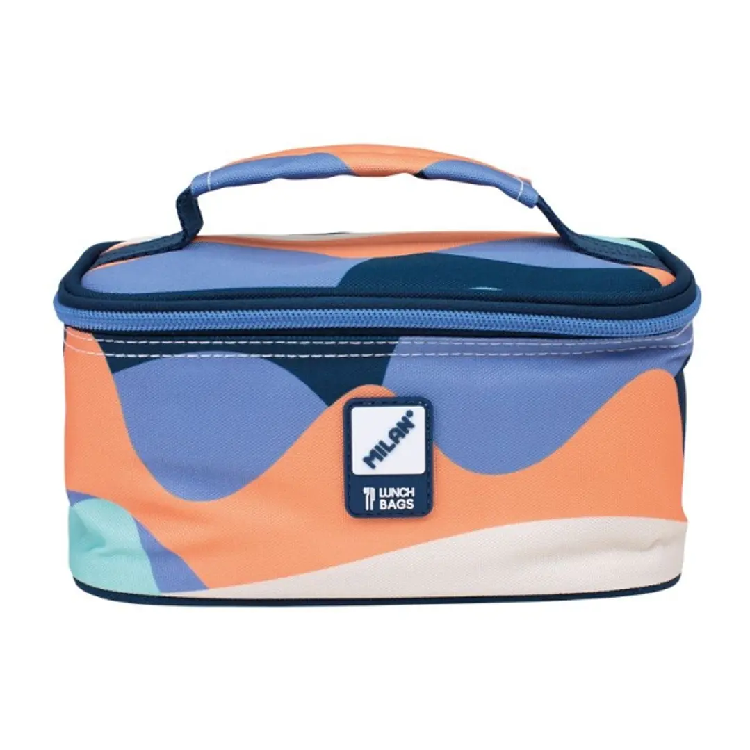 Milan The Fun Bolsa Isotermica Porta Alimentos 1,5L - Incluye 1 Recipiente para Alimentos - Interior Aislante Termico - Apertura Total - Asa Superior 1