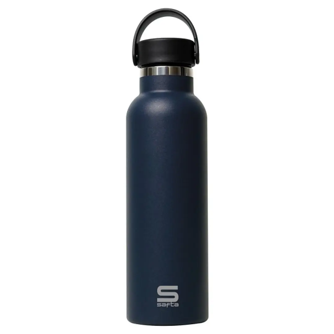 Safta Botella Termo de 600ml - Acero Inoxidable - Asa Superior - Color Negro 1