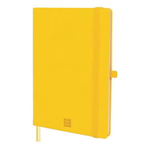 Finocam Nexo Cuaderno de Tapa Dura - 72 Hojas - Formato A5 - 148x210mm - Papel Crema de 80g/m2 - Liso - Bolsillo Interior - Cierre con Goma - Hojas Mi