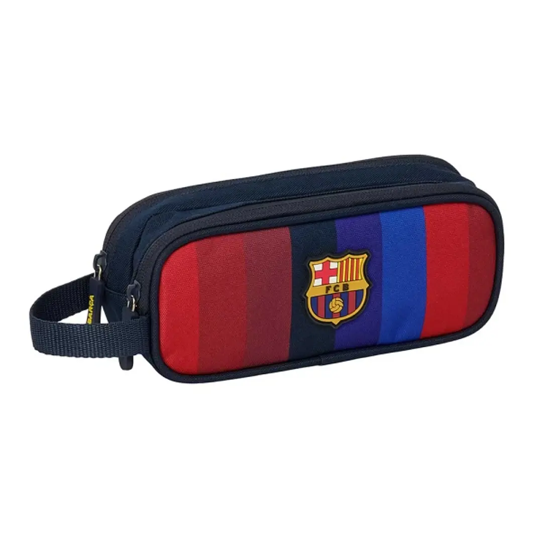 Safta F.C.Barcelona 1ª Equipacion 26/27 Portatodo - 2 Compartimentos con Cremallera - Asa Lateral - Capacidad 1L - 21x8x6cm - Color Azul Noche 1