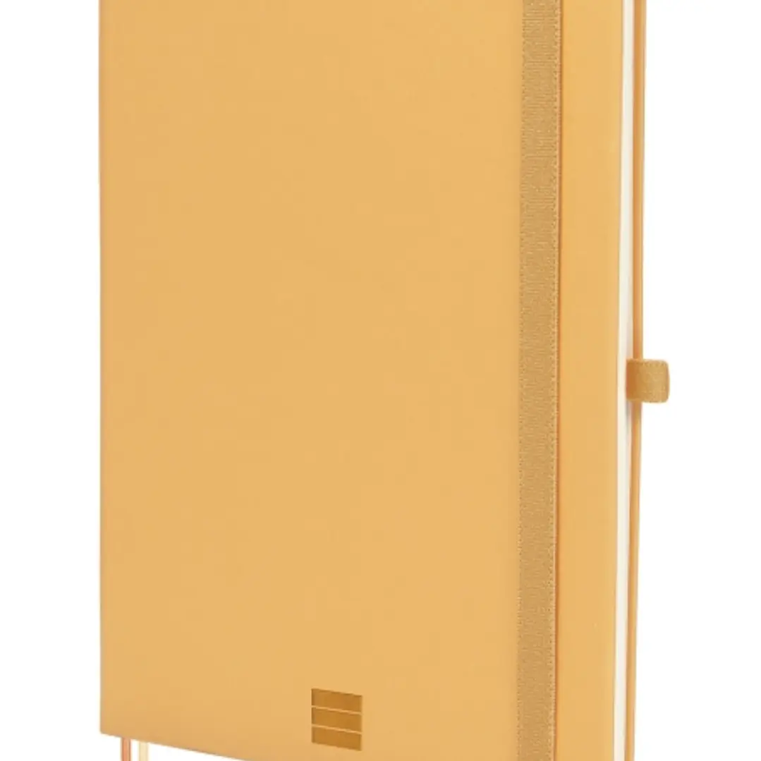 Finocam Nexo Cuaderno de Tapa Dura - 72 Hojas - Formato A5 - 148x210mm - Papel Crema de 80g/m2 - Liso - Bolsillo Interior - Cierre con Goma - Hojas Mi 1