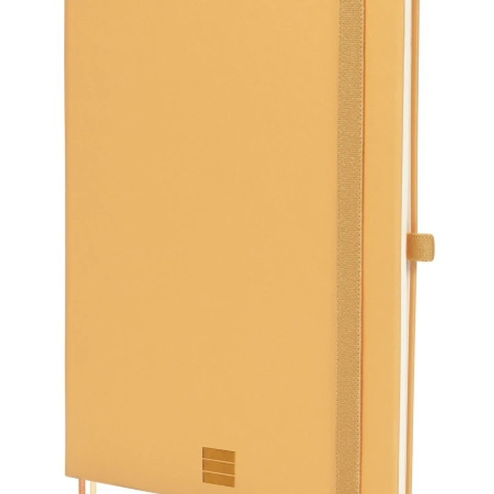 Finocam Nexo Cuaderno de Tapa Dura - 72 Hojas - Formato A5 - 148x210mm - Papel Crema de 80g/m2 - Liso - Bolsillo Interior - Cierre con Goma - Hojas Mi 1