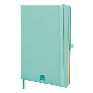 Finocam Nexo Cuaderno de Tapa Dura - 72 Hojas - Formato A5 - 148x210mm - Papel Crema de 80g/m2 - Liso - Bolsillo Interior - Cierre con Goma - Hojas Mi