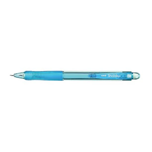 Uni-ball Shalaku M5-100 Portaminas - Ancho de Trazo 0.5mm - 2 Minas HB - Empuñadura de Caucho Antifatiga - Goma de Borrar Integrada - Color Azul Claro