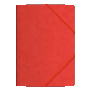Dohe Carpeta de Gomas con Tres Solapas - Tamaño Folio - Fabricada en Cartulina de Primera Calidad - Plastificada - Cierre con Gomas Planas