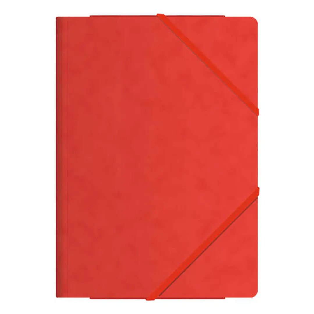 Dohe Carpeta de Gomas con Tres Solapas - Tamaño Folio - Fabricada en Cartulina de Primera Calidad - Plastificada - Cierre con Gomas Planas 1