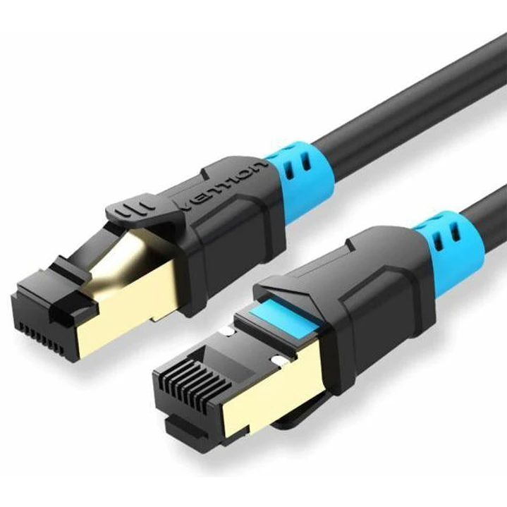 Vention Cable de Red Cat.6 SFTP - Longitud 15m - Velocidad hasta 1Gbps - 27AWG - Conectores Chapados en Oro - Blindaje Multicapa - Color Negro 1