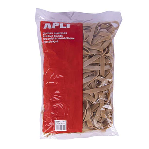 Apli Gomas Elasticas de Caucho Natural - Ø 120 x 10mm - Gran Elasticidad y Resistencia - Contenido 1kg