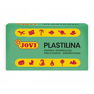 Jovi Caja de 30 Pastillas de Plastilina 50gr - Muy Moldeable - No Se Seca - sin Gluten - Inocua  - Color Verde