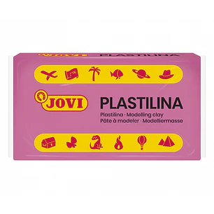 Jovi Caja de 30 Pastillas de Plastilina 50gr - Pasta Vegetal - No Endurece - sin Gluten - Inocua - Facil de Moldear - Ideal para Volumen - Color Rosa