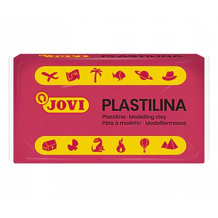 Jovi Caja de 30 Pastillas de Plastilina 50gr - Muy Moldeable - No Se Seca - sin Gluten - Libre de Alergenos - No Toxica - Color Rojo