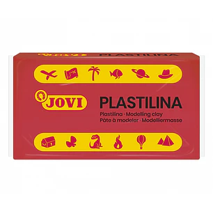 Jovi Caja de 30 Pastillas de Plastilina 50gr - Pasta de Modelar Vegetal - Mezclables - No Endurece - sin Gluten - Inocua y No Toxica - Color Rojo