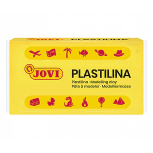 Jovi Caja de 30 Pastillas de Plastilina 50gr - Muy Moldeable - No Se Seca - sin Gluten - Libre de Alergenos - No Toxica - Color Amarillo