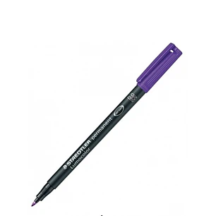 Staedtler Lumocolor 317 Rotulador Permanente - Punta Media Redonda - Trazo 1mm Aprox - Capuchon con Clip - Secado Rapido - Color Violeta