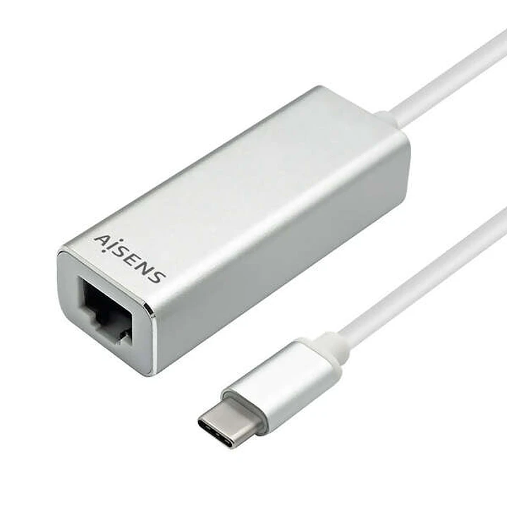 Aisens Conversor USB3.1 GEN1 USB-C a Ethernet Gigabit 10/100/1000 Mbps - Color Negro 1