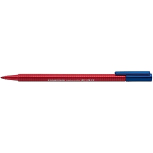 Staedtler Triplus Color 323 Rotulador de Punta Fina - Trazo 1mm Aprox - Tinta Base de Agua - Color Rojo Carmin