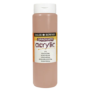 Daler Rowney Graduate Pintura Acrilica - Botella de Plastico - 500ml - Color Rosa Melocoton