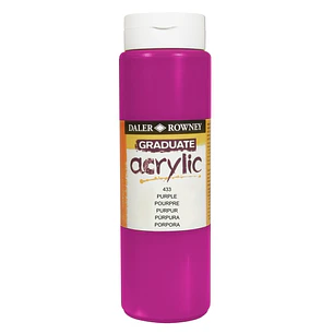 Daler Rowney Graduate Pintura Acrilica - Botella de Plastico - 500ml - Color Lila