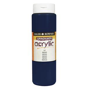 Daler Rowney Graduate Pintura Acrilica - Botella de Plastico - 500ml - Color Indigo