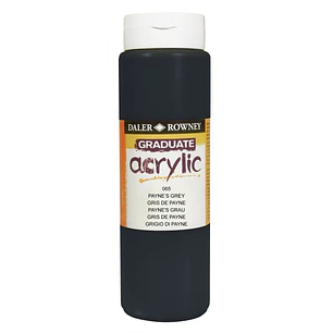 Daler Rowney Graduate Pintura Acrilica - Botella de Plastico - 500ml - Color Gris de Payne