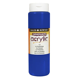 Daler Rowney Graduate Pintura Acrilica - Botella de Plastico - 500ml - Color Azul Ultramarino