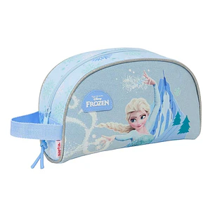 Safta Frozen Neceser - Adaptable a Carro - Asa de Mano Lateral - Bolsillo Interior con Cremallera - 26x16x9cm - Color Azul Pastel