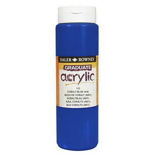 Daler Rowney Graduate Pintura Acrilica - Botella de Plastico - 500ml - Color Azul Cobalto