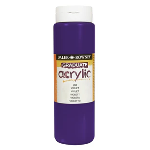 Daler Rowney Graduate Pintura Acrilica - Botella de Plastico - 500ml - Color Violeta
