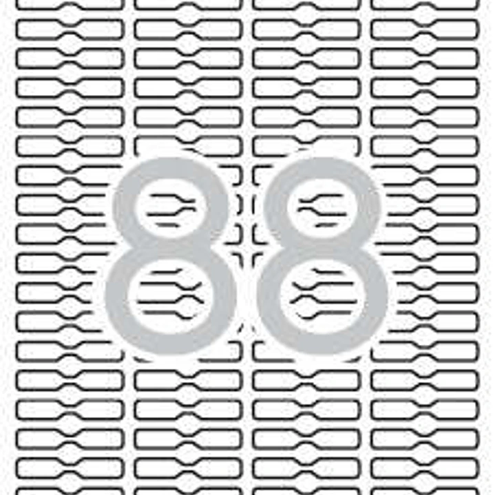 Apli Pack con 2.200 Etiquetas Especial Joyeria - Medidas 45x8mm - 25 Hojas por 88 Etiquetas - Adhesivo Removible - Cantos Romos - Color Blanco 1