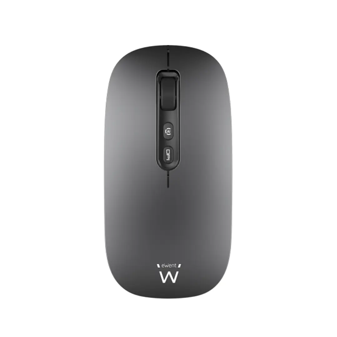 Ewent Raton Inalambrico - Conectividad Multidispositivo - Activacion Asistente IA - Recargable - 6 Botones - Bateria de 500mAh - Color Negro 1