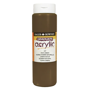 Daler Rowney Graduate Pintura Acrilica - Botella de Plastico - 500ml - Color Sombra Natural