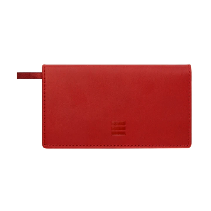 Finocam Ibis Agenda Plana - Anual 2026 - Formato Pl1 - 130x6x6mm - Semana Vista en Vertical - Color Rojo 1