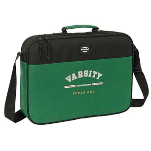 Safta Blackfit8 Varsity Maletin con Cremallera - Bandolera Ajustable - Asa Forrada - Doble Tirador - Fondo Extraible - Compacta y Ligera - 6L - 380x60