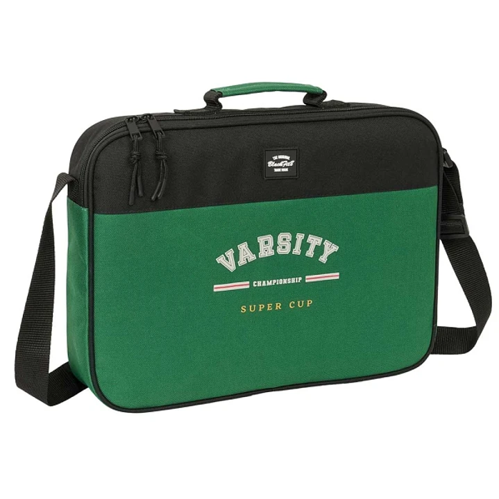 Safta Blackfit8 Varsity Maletin con Cremallera - Bandolera Ajustable - Asa Forrada - Doble Tirador - Fondo Extraible - Compacta y Ligera - 6L - 380x60 1