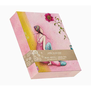 Pictura Aquarupella Gaëlle Boissonnard Bloc de 200 Notas Memo Blancas 10.5x15cm - Tapa con Acabado en Barniz - Laminado Mate de Tacto Suave - Papel co